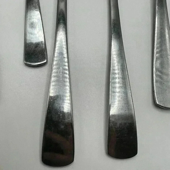 10 Pcs Amazon Basic Stainless Rounded Edge Spoons Forks - Picture 5 of 5